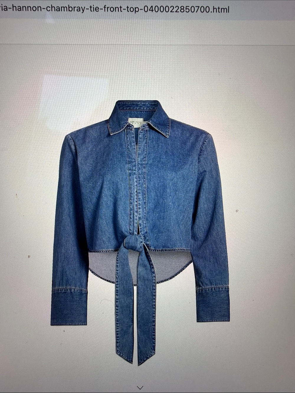 Alice + Olivia denim blouse - Picture 3 of 7